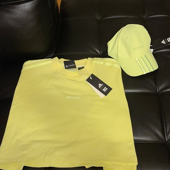 Nwt Adidas X Ivy Park 3stripes Crop Tee 